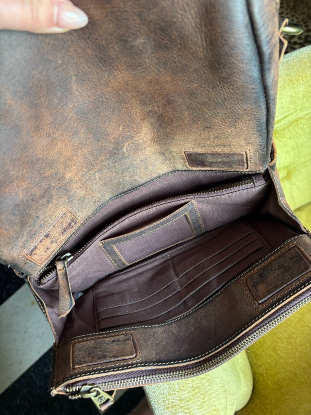 STS Ranchwear Brown Leather Convertible Bag with Strap - Picture 9 of 13